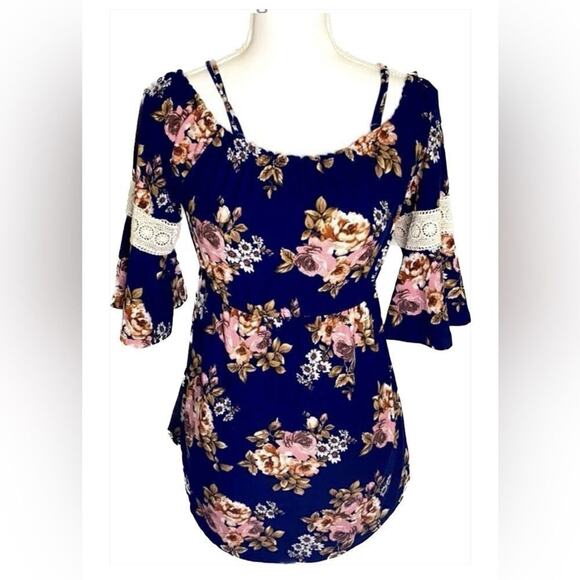 HP Love Delirious Maternity S on/off Shoulder Bell Sleeve - Picture 1 of 13